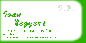 ivan megyeri business card